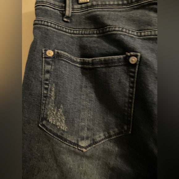 J. Jill Kick Flare Ankle Frayed Hem Denim Jean Size 10 - Picture 12 of 16